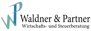 Logo von Waldner & Partner mit stilisierten Initialen "WP" in Blau und Grün und dem Text "Waldner & Partner Wirtschafts- und Steuerberatung" in Schwarz. W Partner Wirtschafts- und Steuerberatung GmbH